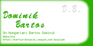 dominik bartos business card